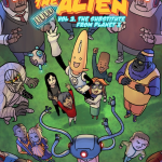 albert the alien volume 2 graphic novel comic book cover art by gabo written by trevor mueller